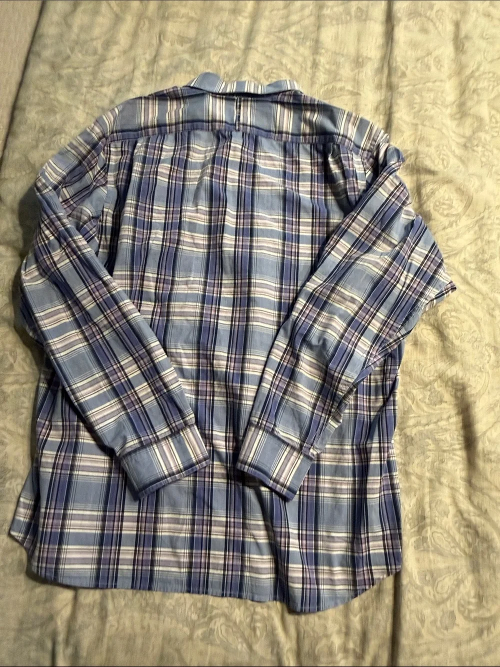 Banana Republic Blue and White Plaid Button-Down Shirt